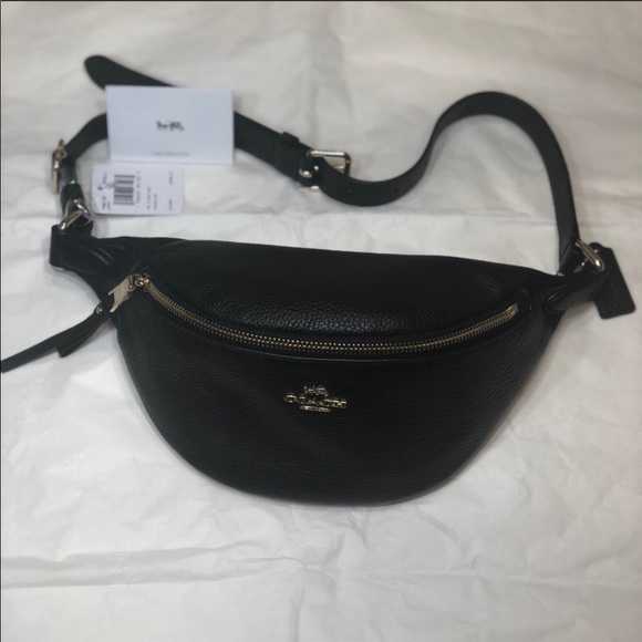 COACH Belt Bag / Fanny Pack Pebble Black - Picture 7 of 11